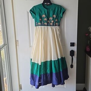 Biba by Rohit Bal Indian Anarkali Maxi Dress with Scarf